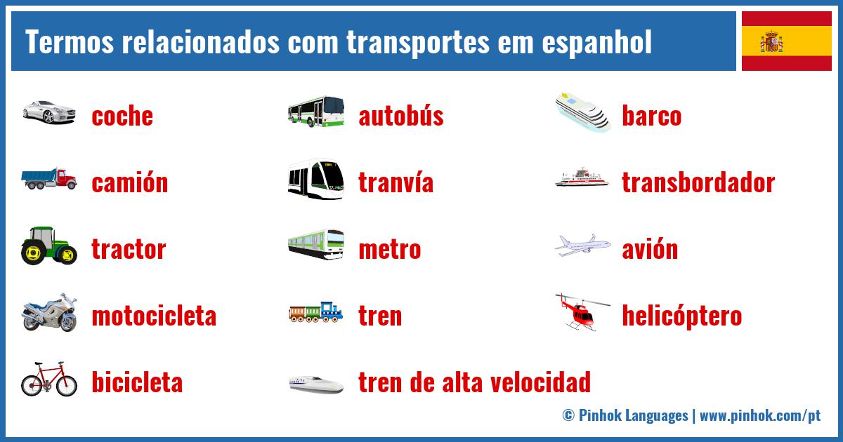 Termos relacionados com transportes em espanhol