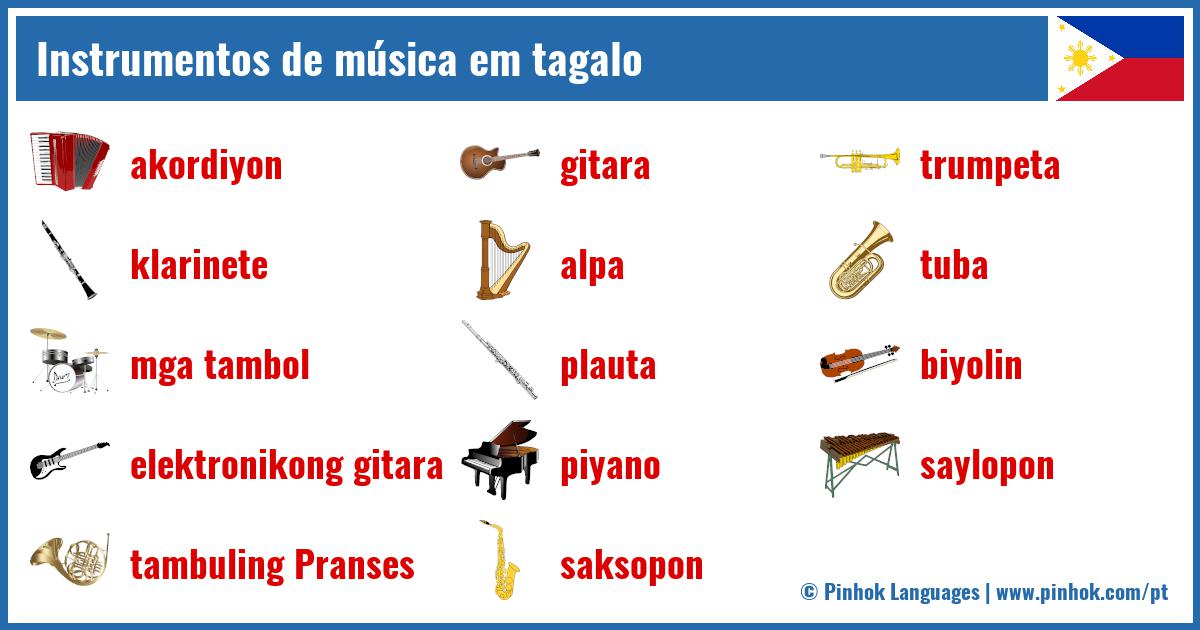 Instrumentos de música em tagalo