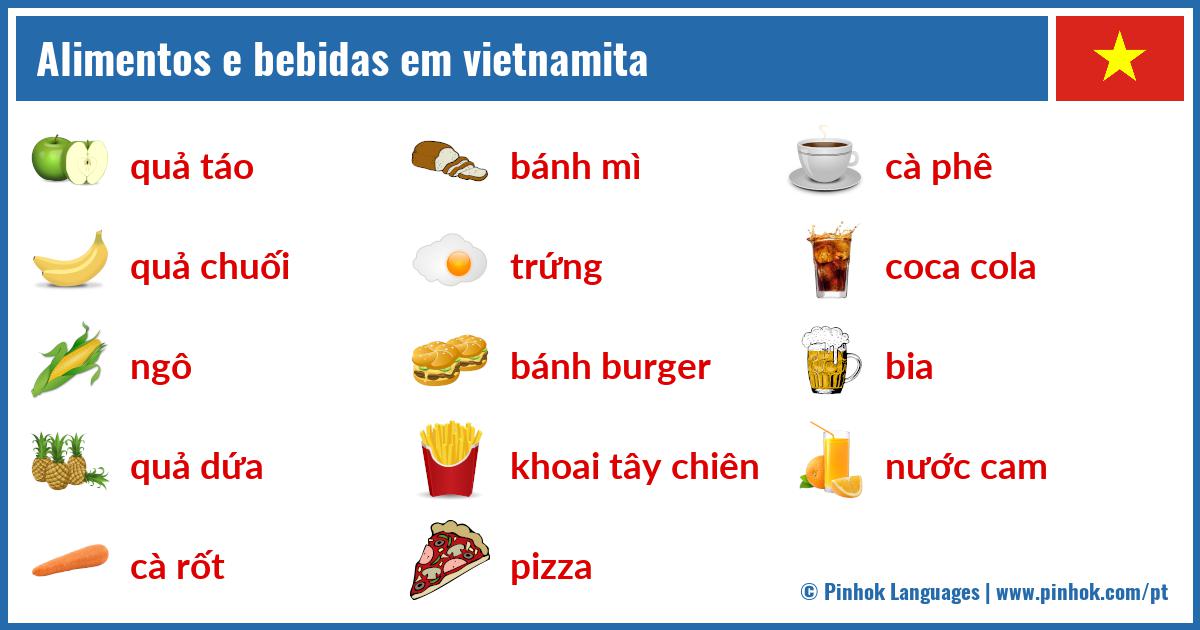 Alimentos e bebidas em vietnamita