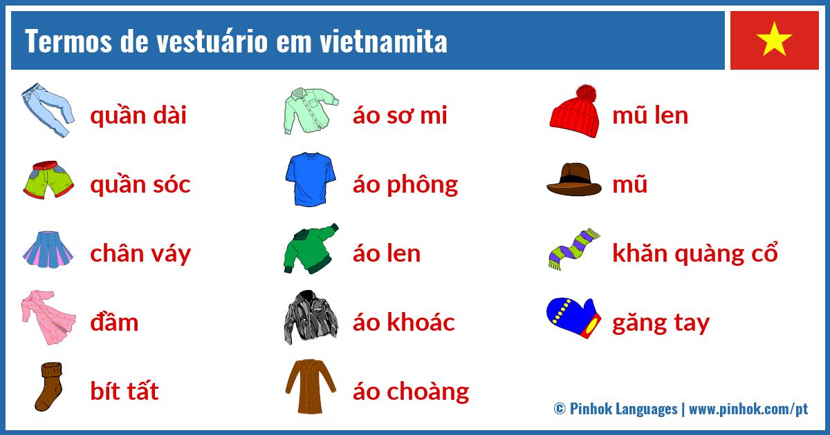 Termos de vestuário em vietnamita