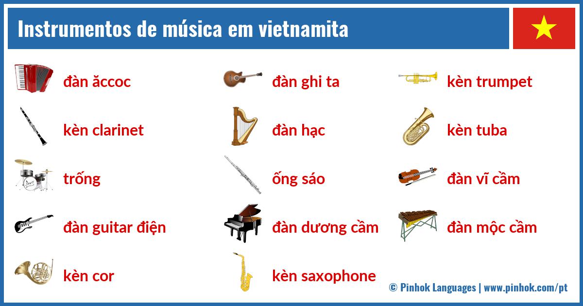 Instrumentos de música em vietnamita