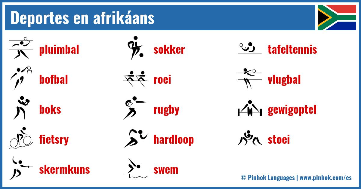 Deportes en afrikáans