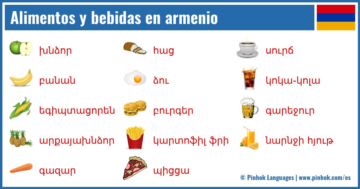 Alimentos y bebidas en armenio
