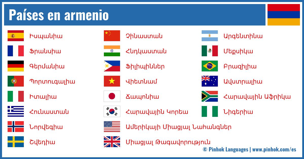 Países en armenio