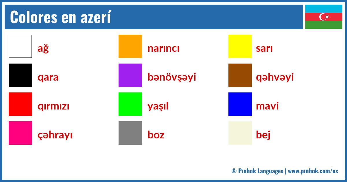 Colores en azerí
