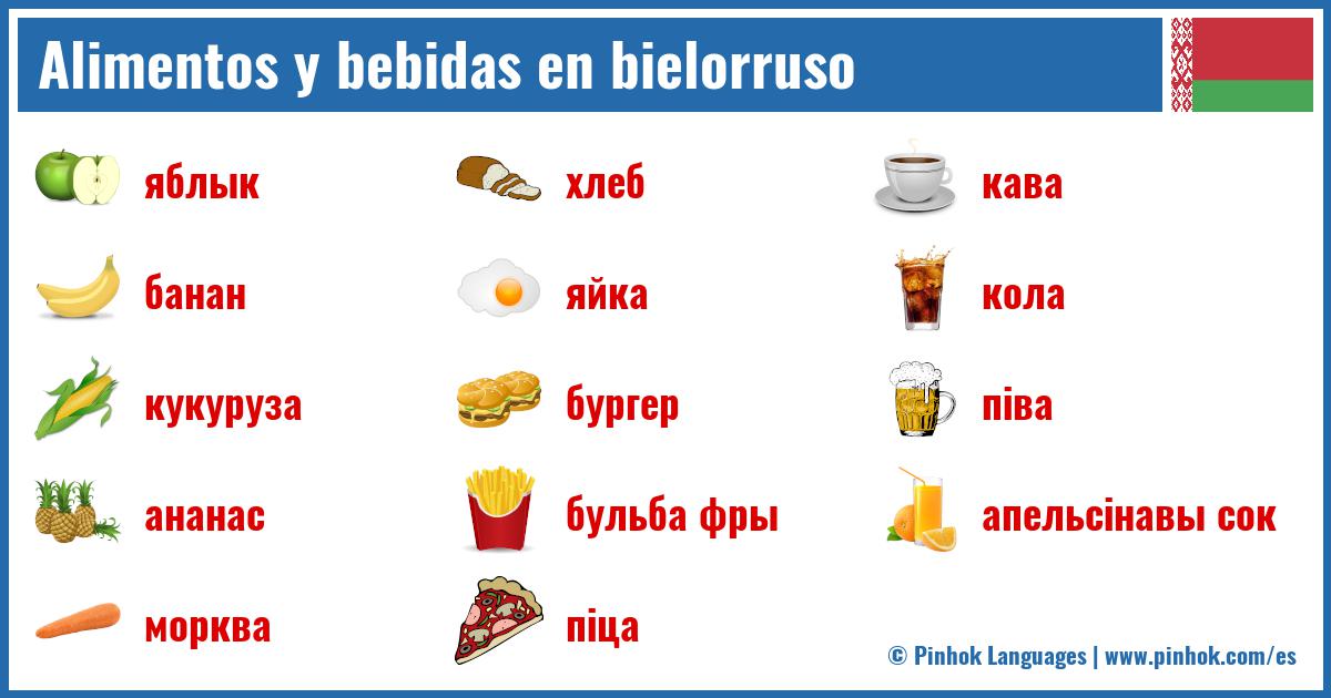 Alimentos y bebidas en bielorruso