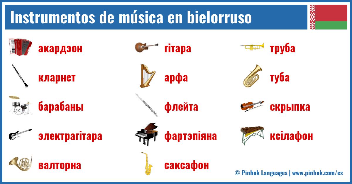 Instrumentos de música en bielorruso