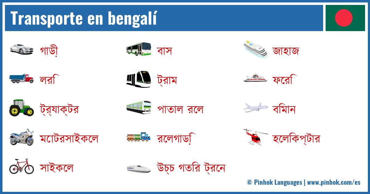 Transporte en bengalí