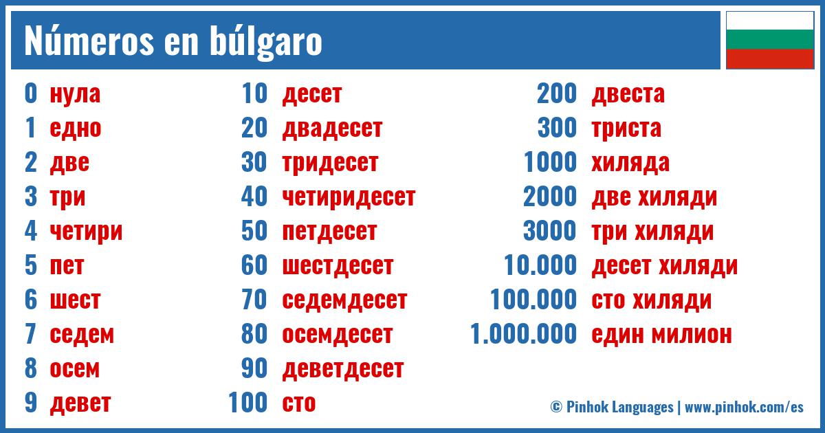 Números en búlgaro