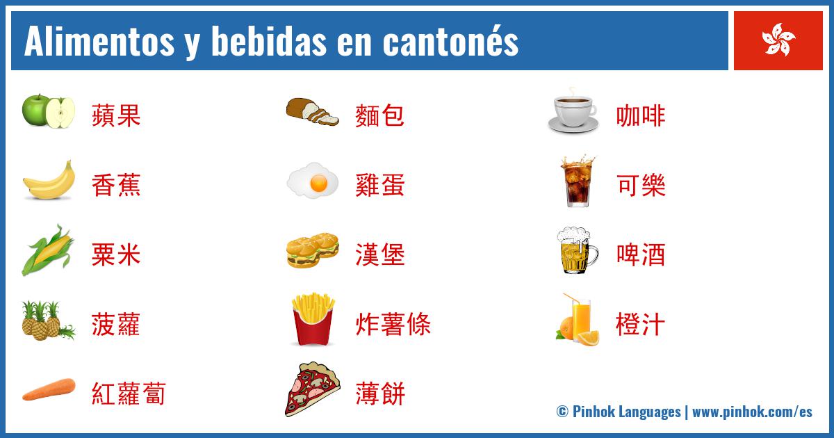 Alimentos y bebidas en cantonés
