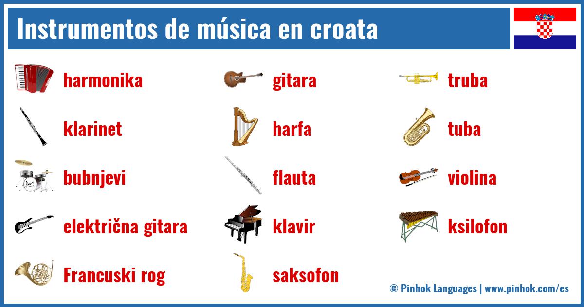 Instrumentos de música en croata