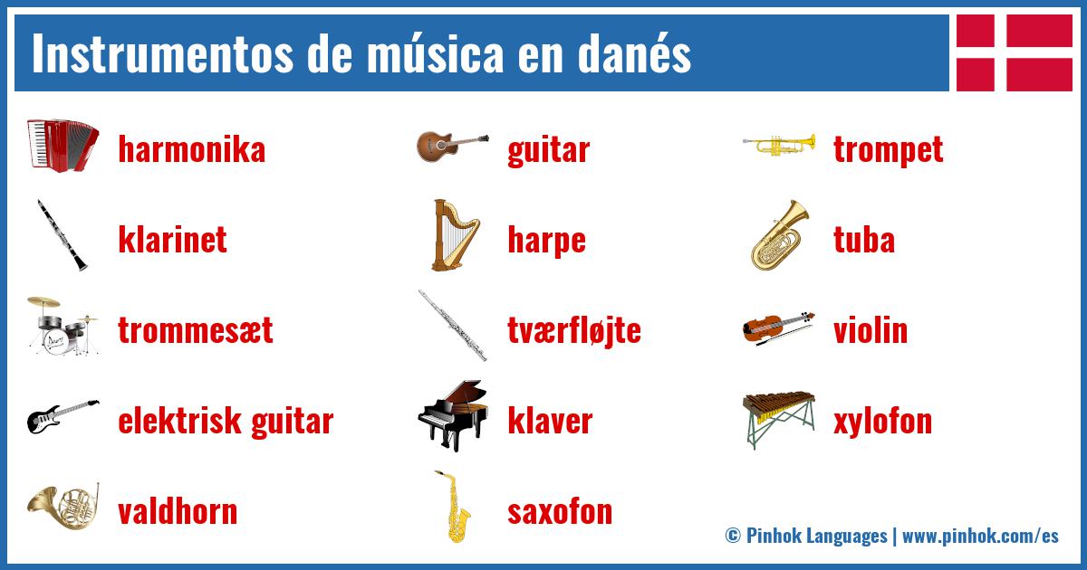 Instrumentos de música en danés