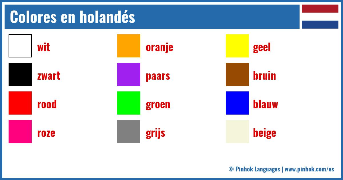 Colores en holandés