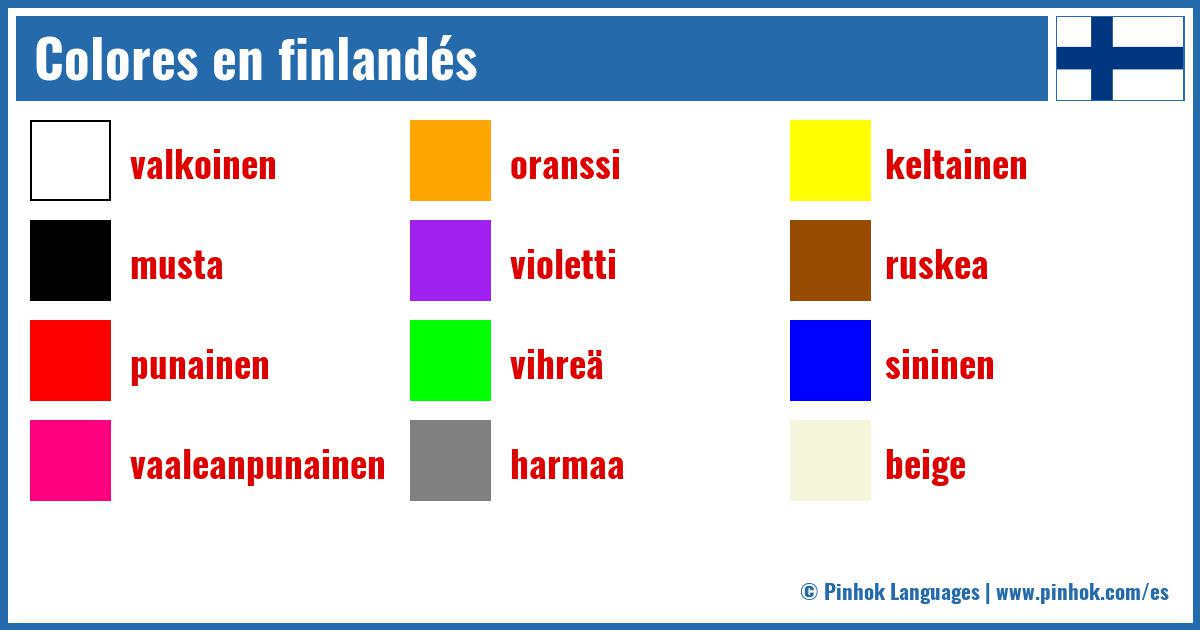 Colores en finlandés
