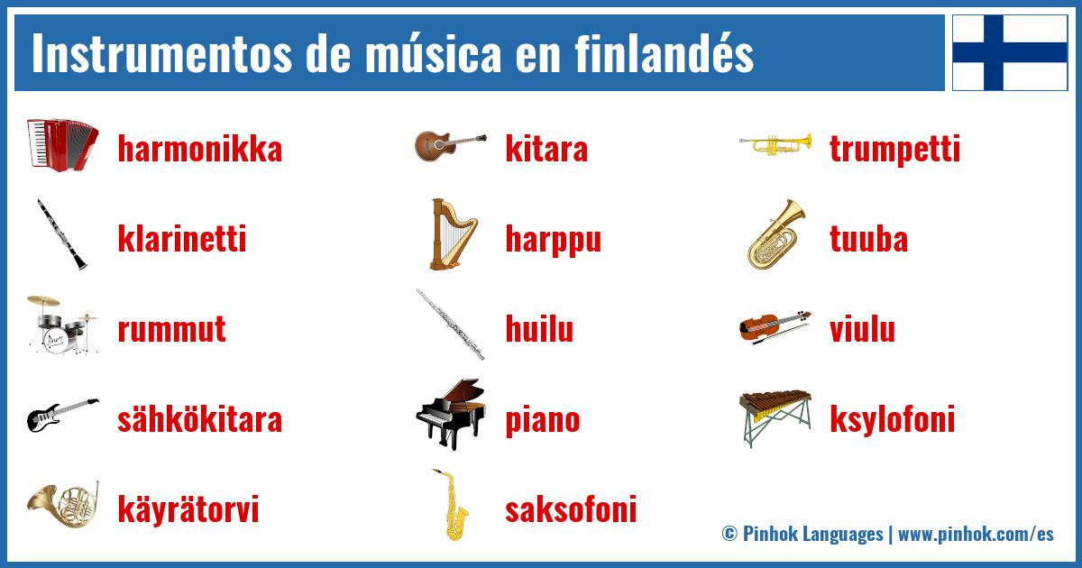Instrumentos de música en finlandés