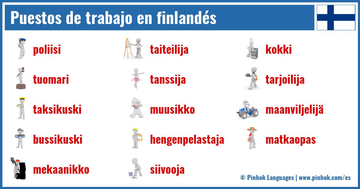 Puestos de trabajo en finlandés
