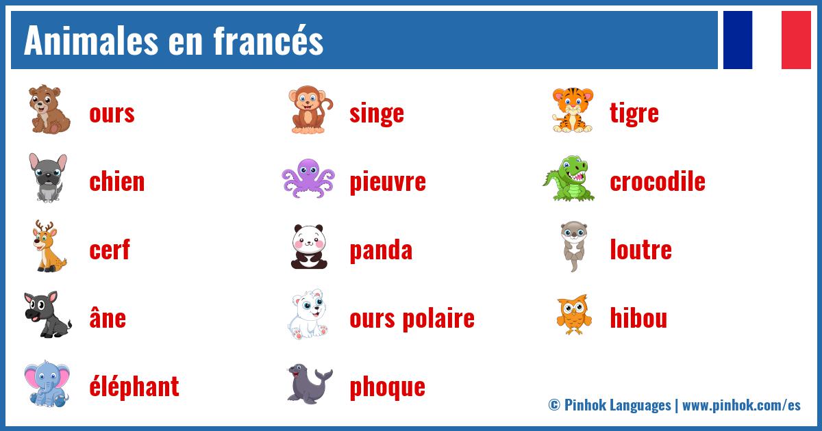 Animales en francés