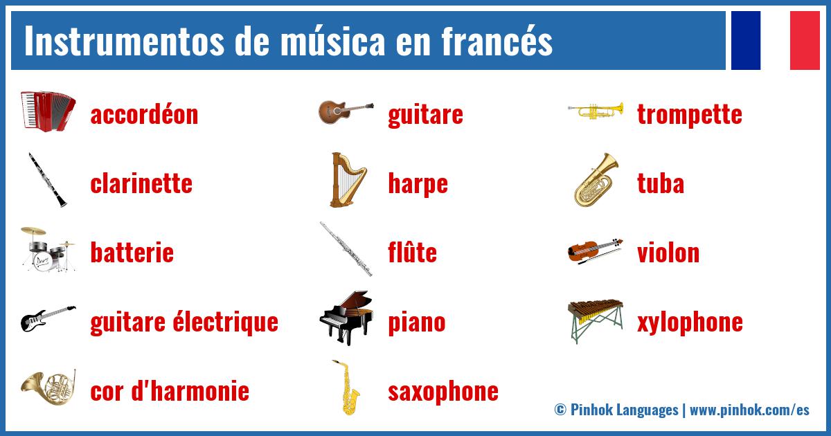 Instrumentos de música en francés