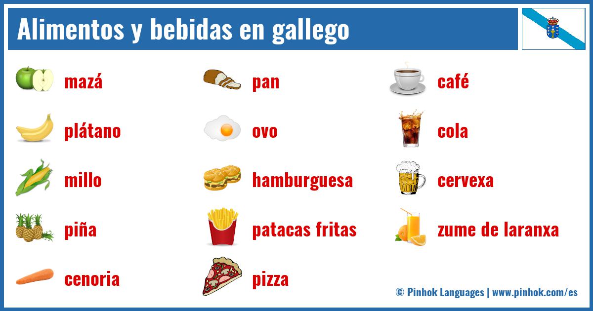 Alimentos y bebidas en gallego