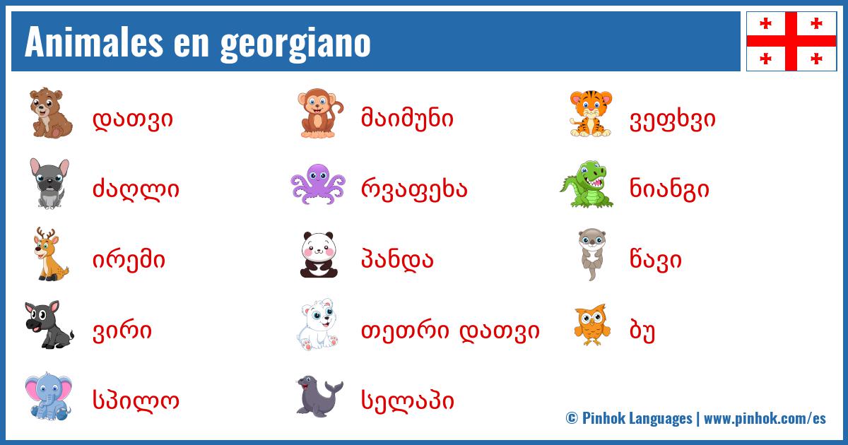 Animales en georgiano