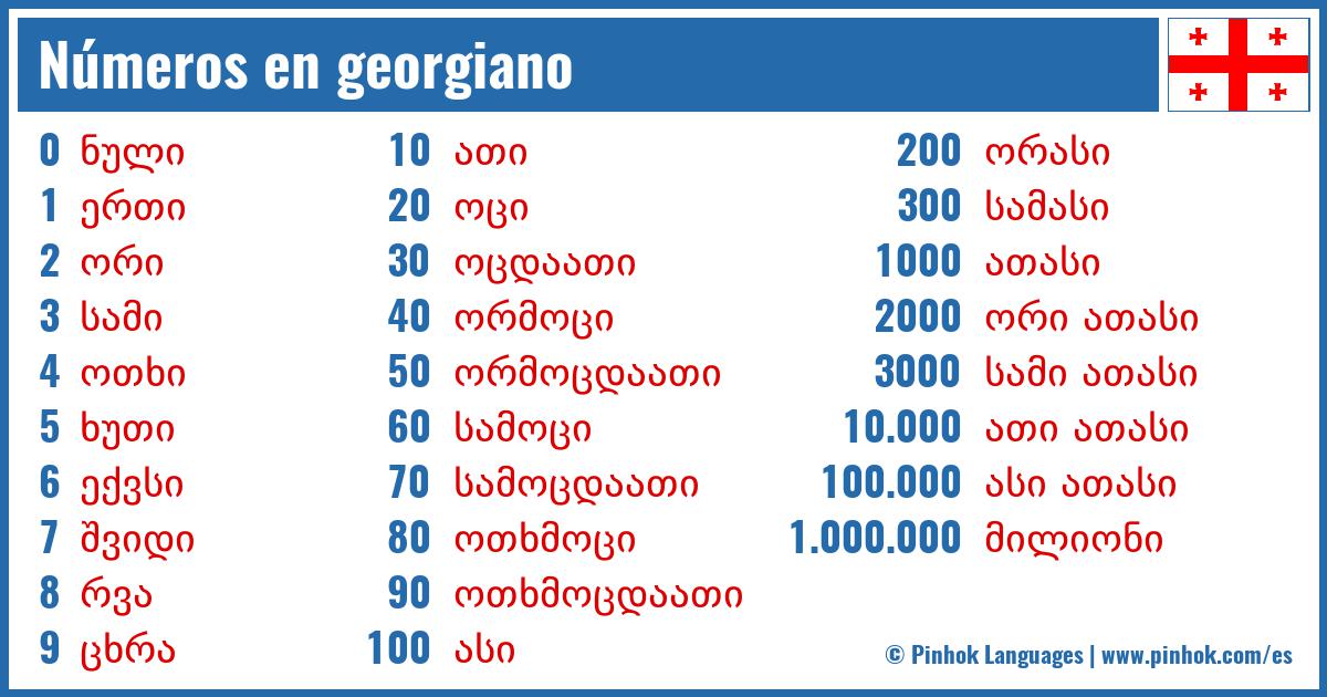 Números en georgiano