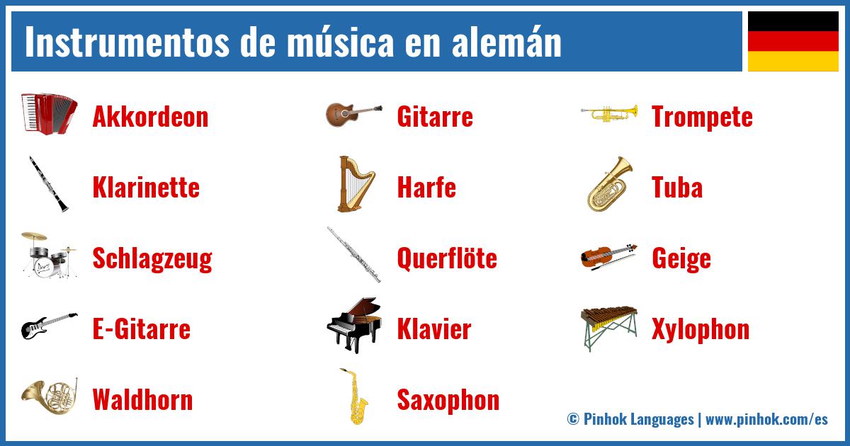 Instrumentos de música en alemán