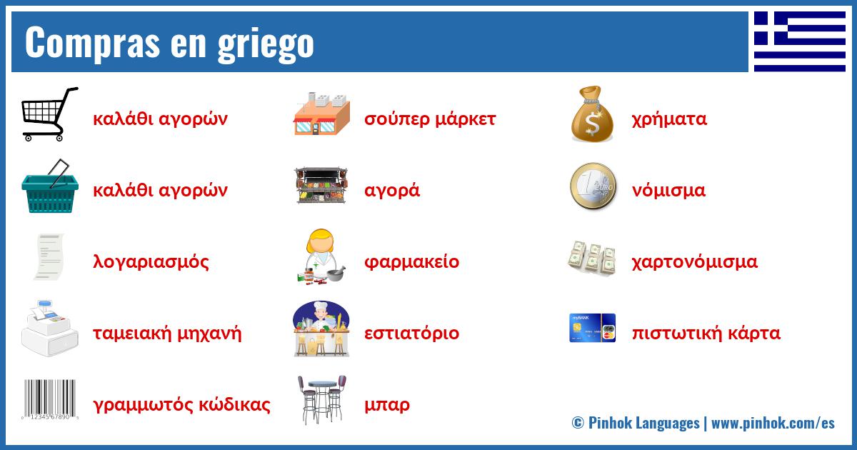 Compras en griego