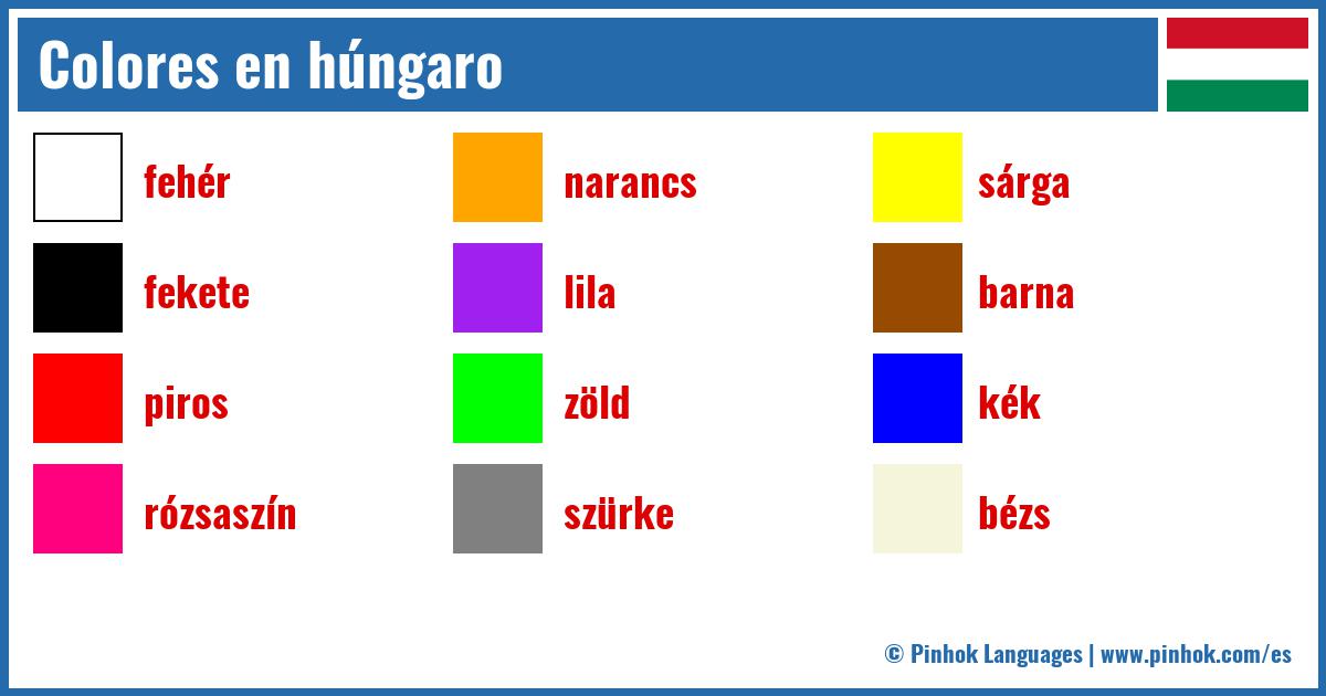 Colores en húngaro