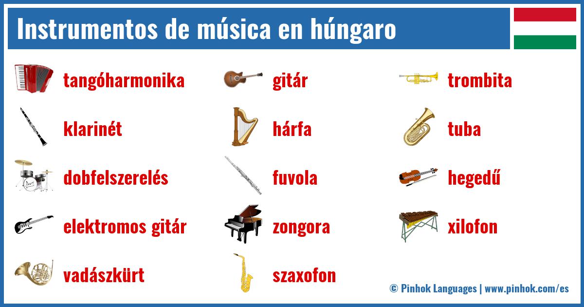 Instrumentos de música en húngaro