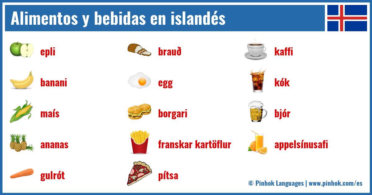 Alimentos y bebidas en islandés