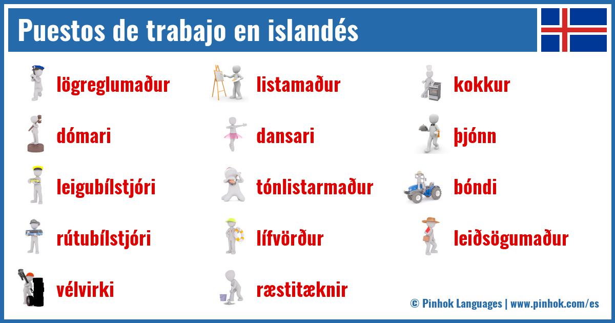 Puestos de trabajo en islandés