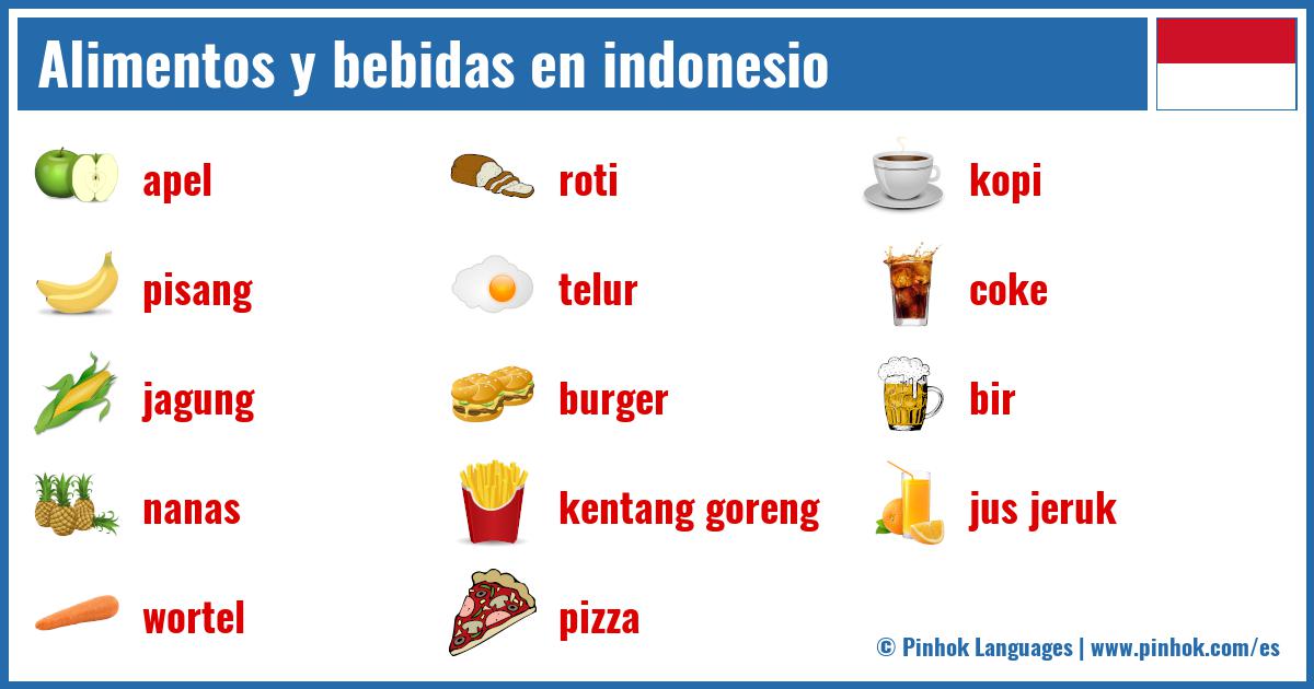 Alimentos y bebidas en indonesio