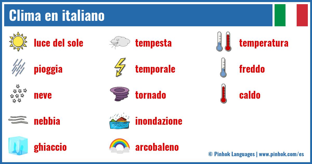 Clima en italiano