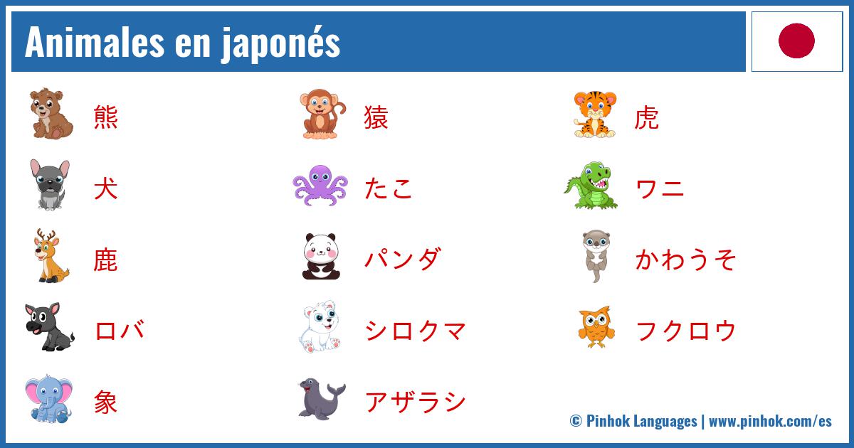 Animales en japonés