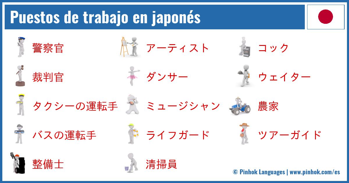 Puestos de trabajo en japonés