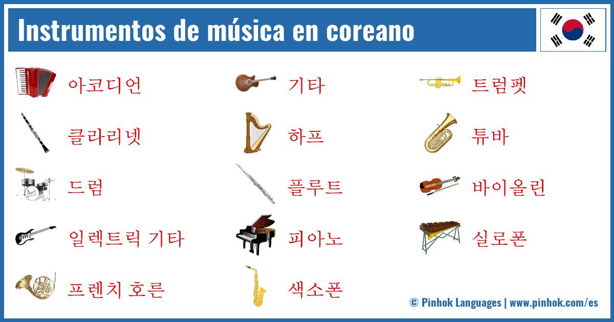 Instrumentos de música en coreano