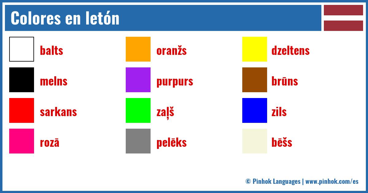 Colores en letón