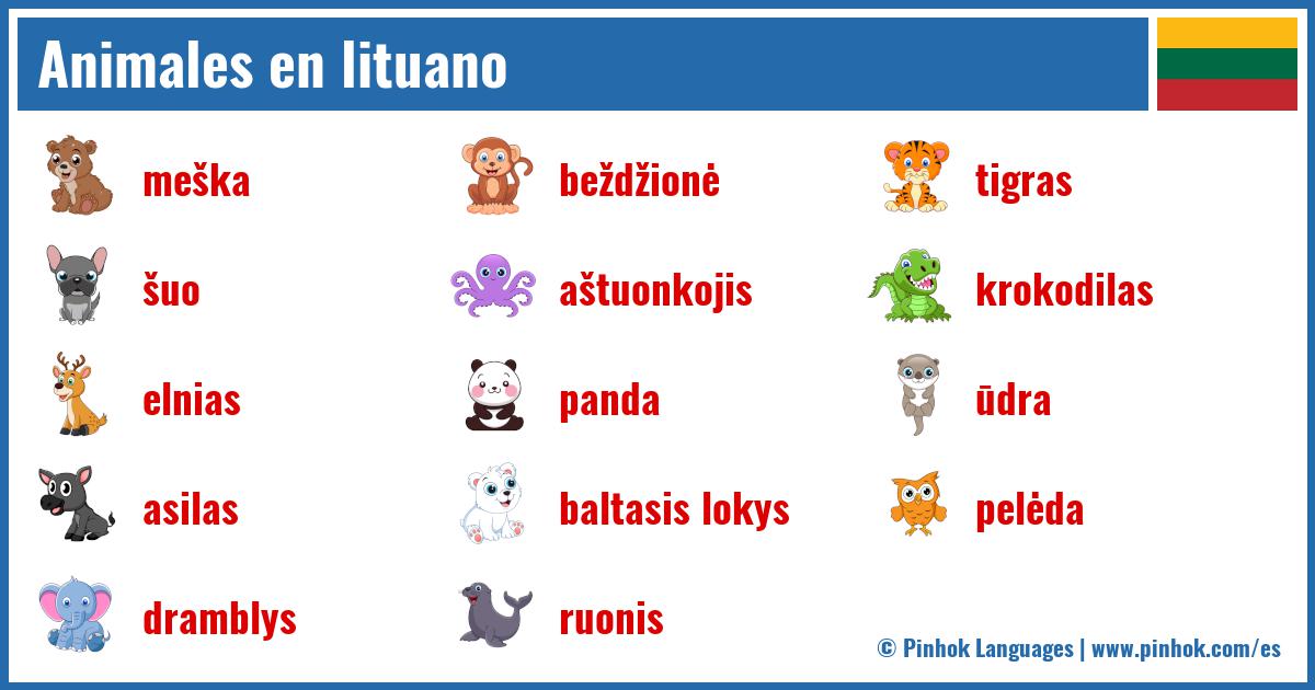 Animales en lituano
