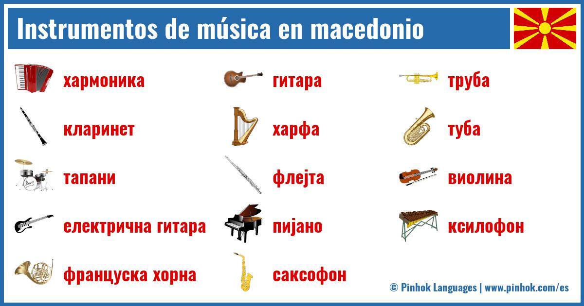 Instrumentos de música en macedonio