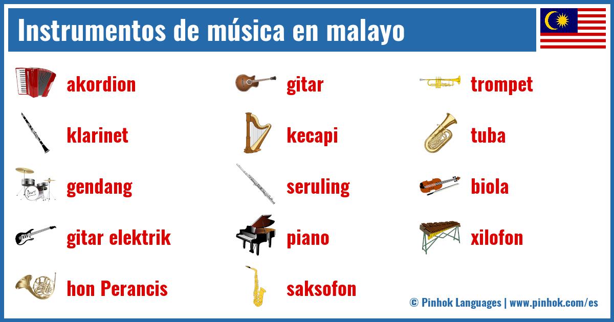 Instrumentos de música en malayo