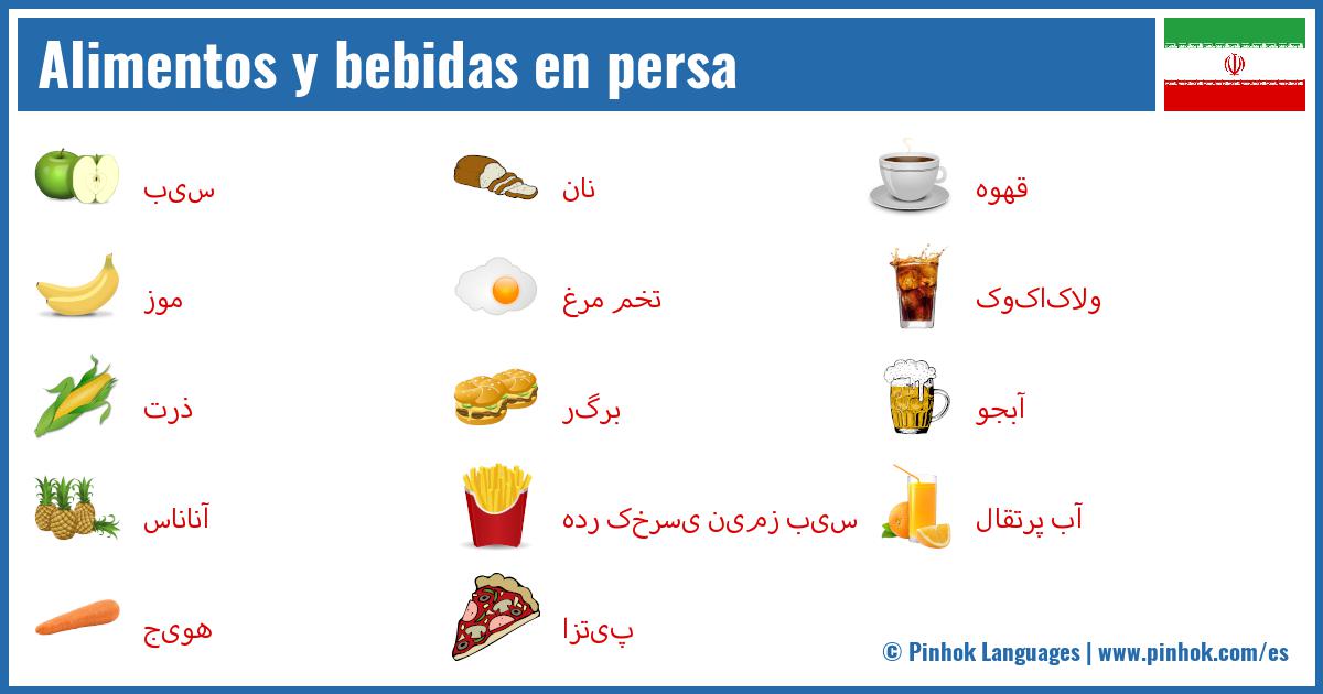 Alimentos y bebidas en persa