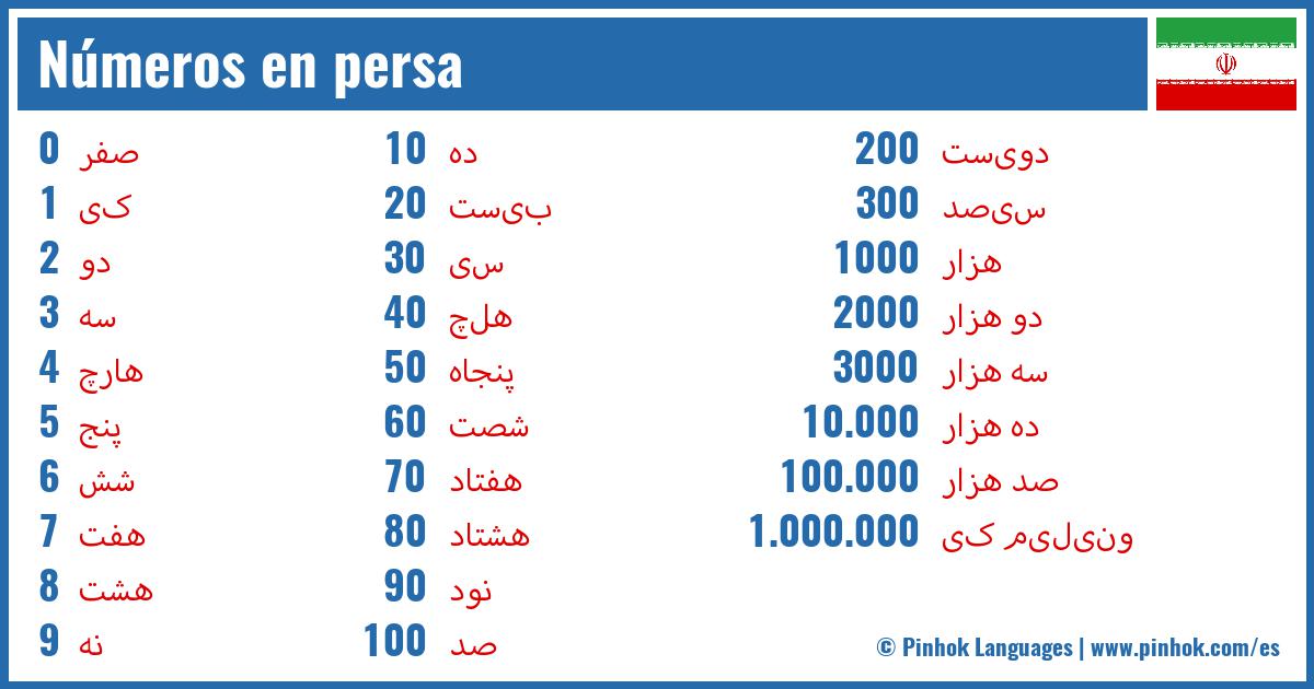Números en persa