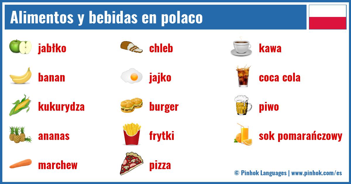 Alimentos y bebidas en polaco