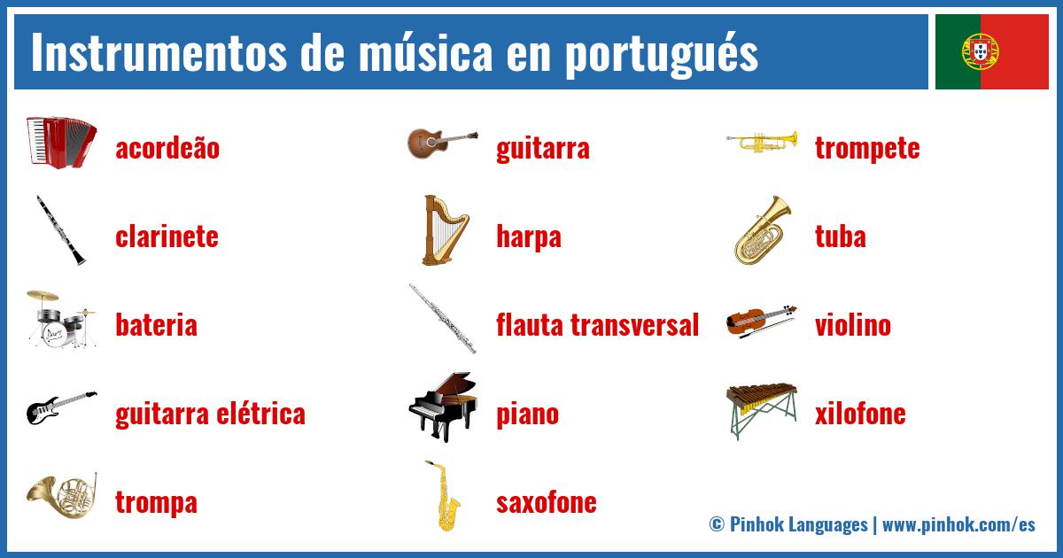 Instrumentos de música en portugués