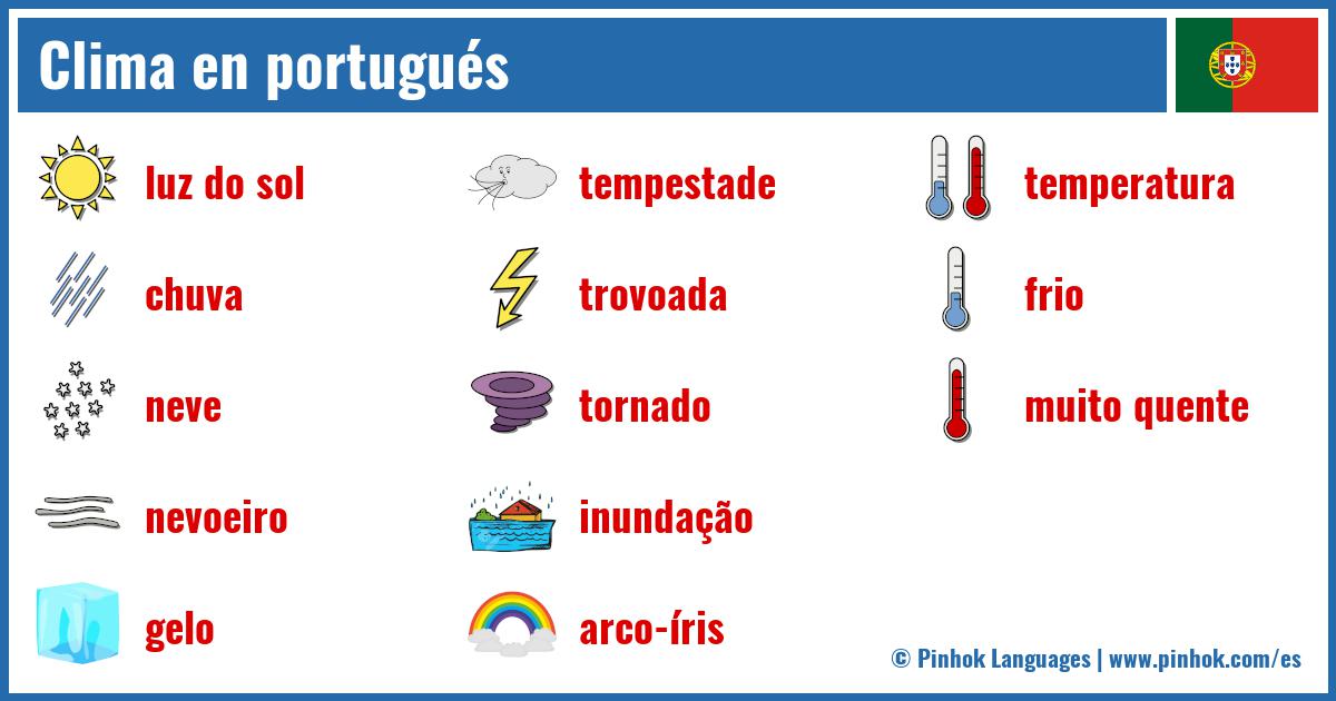 Clima en portugués