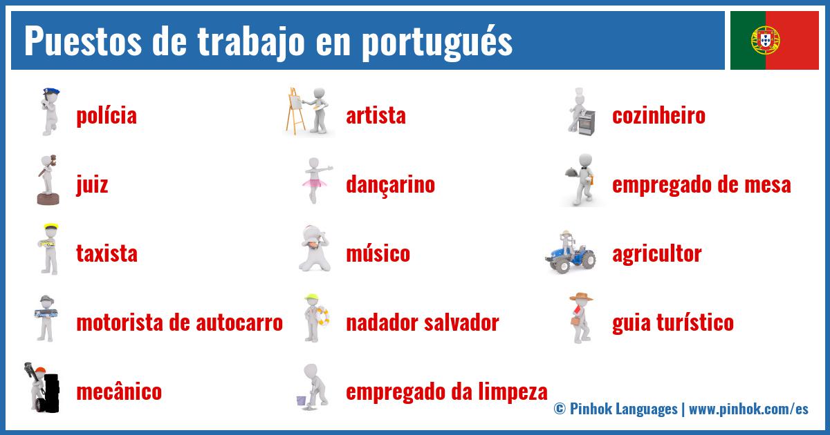 Puestos de trabajo en portugués
