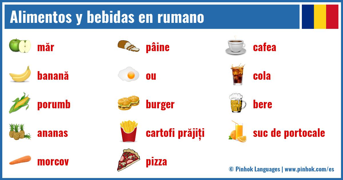 Alimentos y bebidas en rumano