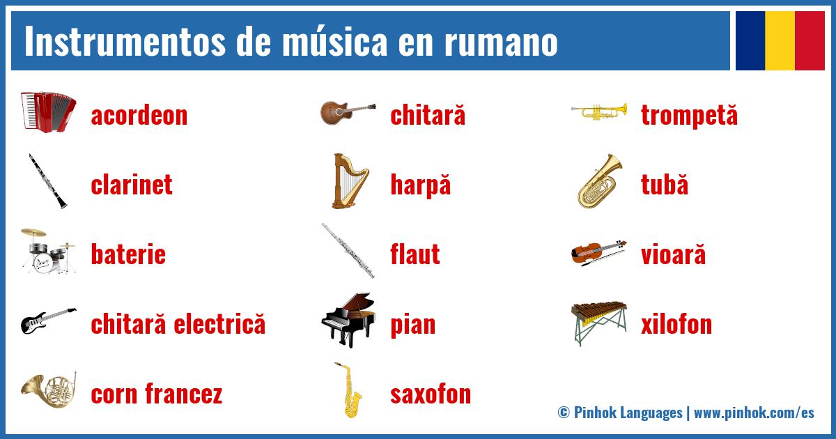 Instrumentos de música en rumano