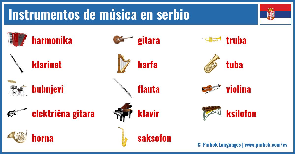 Instrumentos de música en serbio
