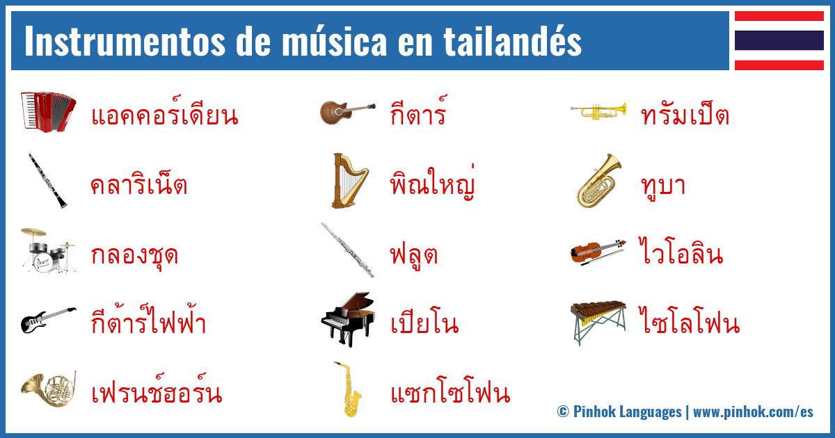 Instrumentos de música en tailandés